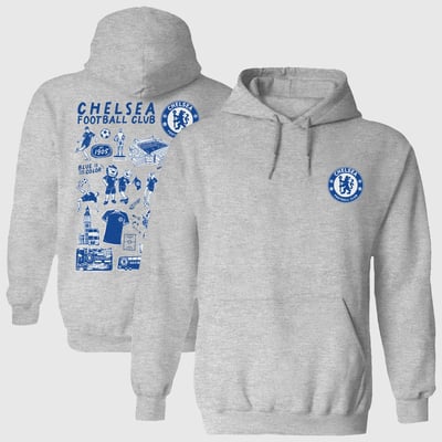  Chelsea Vive La Fete Women's Impressions Artwork Pullover Hoodie - Gray